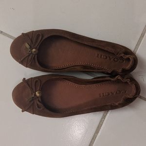 Coach flats size 7 brown